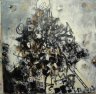 Le bouquet en noir et ocre - 50 x 50 - 2013